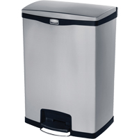 Contenant &agrave; d&eacute;chets Slim Jim , Acier inoxydable, Capacit&eacute; 24 gal. US Les Fournitures Industrielles Méga