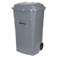 Roll Out Garbage Bin, Polyethylene, 65 US gal. Les Fournitures Industrielles Méga