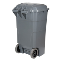 Roll Out Garbage Bin, Polyethylene, 65 US gal. Les Fournitures Industrielles Méga