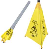 "Wet Floor" Pop-Up Safety Cone, Bilingual with Pictogram Les Fournitures Industrielles Méga