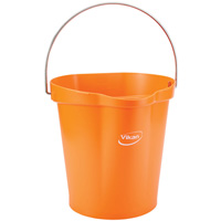 Food Hygiene Bucket, Tangerine, 3 US gal. Les Fournitures Industrielles Méga