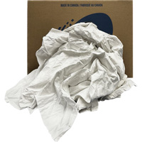 Recycled Wiping Rags, Cotton, White, 20 lbs. Les Fournitures Industrielles Méga