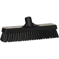 Deck & Wall Scrub Broom, Stiff Bristles, 12", Polyester, Black Les Fournitures Industrielles Méga