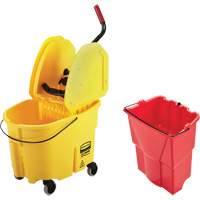WaveBrake&reg; Mop Bucket & Wringer Combo Pack, Down Press, 8.75 US Gal.(35 Quart), Yellow Les Fournitures Industrielles Méga
