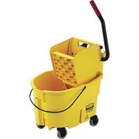 WaveBrake&reg; Mop Bucket and Wringer, Side Press, 6.5 US Gal. (26 Quart), Yellow Les Fournitures Industrielles Méga