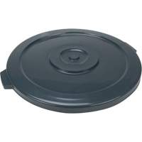 Waste Container Lid, Flat Lid, Plastic/Polyethylene, Fits Container Size: 24" Dia. Les Fournitures Industrielles Méga