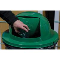 Couvercle pour baril &agrave; d&eacute;chets, Couvercle bomb&eacute;, M&eacute;tal, Convient aux contenants 23-1/2" dia. Les Fournitures Industrielles Méga