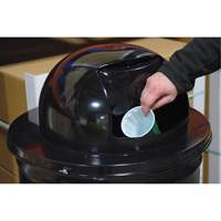 Couvercle pour baril &agrave; d&eacute;chets, Couvercle bomb&eacute;, M&eacute;tal, Convient aux contenants 23-1/2" dia. Les Fournitures Industrielles Méga