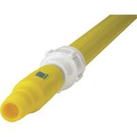 Manche de brosse pour plateforme, Brosse/Support &agrave; tampon, Jaune, T&eacute;lescopique, 62"-113" lo Les Fournitures Industrielles Méga
