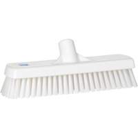 Deck & Wall Scrub Brush, Stiff Bristles, 12", Polyester, White Les Fournitures Industrielles Méga
