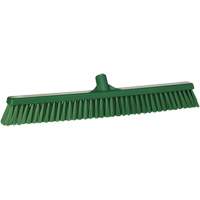 Combo Bristle Push Broom, Coarse/Fine Bristles, 24", Polyester, Green Les Fournitures Industrielles Méga
