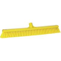 Balai-brosse &agrave; soies combin&eacute;es, Crins Cors&eacute;/Fin, 24", Polyester, Jaune Les Fournitures Industrielles Méga