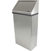 Poubelle murale, Acier inoxydable, 13,2 gal. US Les Fournitures Industrielles Méga