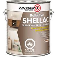 Scellant &agrave; la gomme-laque Zinsser Bulls Eye, Ambr&eacute;e, 3,7 L Les Fournitures Industrielles Méga