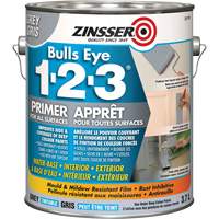 Bulls Eye 1-2-3&reg; Water-Base Primer, 3.78 L, Gallon, Grey Les Fournitures Industrielles Méga