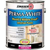 Peinture int&eacute;rieure Mold & Mildew-Proof Perma-White, 3,78 L, Gallon, Blanc Les Fournitures Industrielles Méga