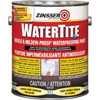 Peinture &agrave; l'&eacute;preuve de l'eau Watertite Mold & Mildew-Proof, Blanc, Satin&eacute;, 3,78 L, Gallon Les Fournitures Industrielles Méga