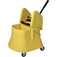 Ensemble de seau pour vadrouille et essoreuse Champ, Pression vers le bas, 10 gal. US (40 pintes), Jaune Les Fournitures Industrielles Méga