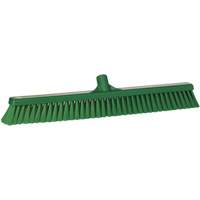 Small Particle Push Broom Head, Fine Bristles, 24", Polyester, Green Les Fournitures Industrielles Méga