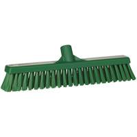 Combo Bristle Push Broom Head, Coarse/Fine Bristles, 16-1/2", Polyester, Green Les Fournitures Industrielles Méga