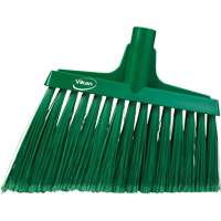 Angled Broom Head, Split Bristles, 11-1/2", Polyester, Green Les Fournitures Industrielles Méga