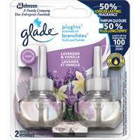 Recharge Glade Branch&eacute;es huile parfum&eacute;e, Lavande & vanille, Cartouche Les Fournitures Industrielles Méga