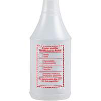 Bouteille &agrave; pulv&eacute;risateur ronde avec &eacute;tiquette SIMDUT, 24 oz Les Fournitures Industrielles Méga