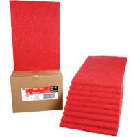 Carpet Bonnet Pad, 14" x 20", Buffing/Cleaning, Red Les Fournitures Industrielles Méga