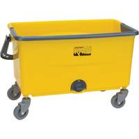 Microfibre Mop Bucket & Wringer, Strainer, 11 US Gal. (44 Quart), Yellow Les Fournitures Industrielles Méga