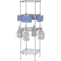 Portoir d'&eacute;PI/d&eacute;sinfectant avec tablettes Les Fournitures Industrielles Méga