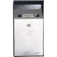 Smoking Receptacle, Wall-Mount, Stainless Steel, 1 Litre Capacity, 11-4/5" Height Les Fournitures Industrielles Méga