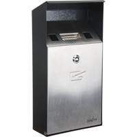 Smoking Receptacle, Wall-Mount, Stainless Steel, 1 Litre Capacity, 11-4/5" Height Les Fournitures Industrielles Méga