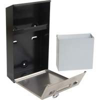 Smoking Receptacle, Wall-Mount, Stainless Steel, 1 Litre Capacity, 11-4/5" Height Les Fournitures Industrielles Méga