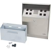 Smoking Receptacle, Wall-Mount, Stainless Steel, 1 Litre Capacity, 11-4/5" Height Les Fournitures Industrielles Méga