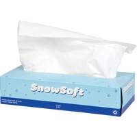 Papier-mouchoir de premi&egrave;re qualit&eacute; Snow Soft, 2 pli, 7,4" lo x 8,4" la, 100 feuilles/boîte Les Fournitures Industrielles Méga