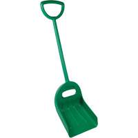 Double Grip Wide Shovel, 14" x 18" Blade, 47-1/2" Length, Plastic, Green Les Fournitures Industrielles Méga