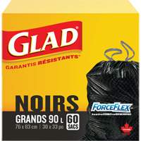 Sacs &agrave; ordures 90 L, R&eacute;gulier, 30" la x 33" lo, Noir Les Fournitures Industrielles Méga