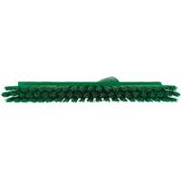 Dustpan Broom with Angled Thread, Medium Bristles, 10", Polyester, Green Les Fournitures Industrielles Méga