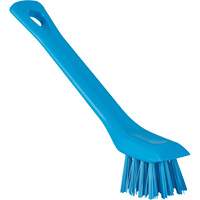 Brosse avec rebord grattoir, Soies Ferme, Longueur de 6", Bleu Les Fournitures Industrielles Méga