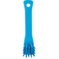 Brosse avec rebord grattoir, Soies Ferme, Longueur de 6", Bleu Les Fournitures Industrielles Méga