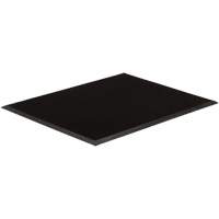 Tapis dentr&eacute;e Gritstop Fingermat, Caoutchouc, Grattoir Type, Motif Style pointe de doigt, 3' x 5', Noir Les Fournitures Industrielles Méga
