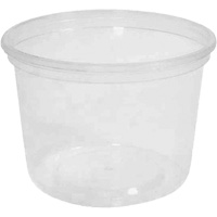 Contenant &agrave; charcuterie transparent sans couvercle MicroGourmet 16 oz, Plastique, Ronde Les Fournitures Industrielles Méga