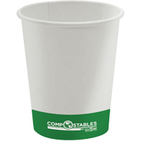 Single Wall Hot/Cold Compostable Paper Cups, 8 oz., Multi-Colour Les Fournitures Industrielles Méga