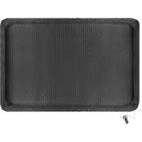 Ensemble de tapis conductible Hog Heaven, 4' la x 6' lo, 7/8" &eacute;paisseur, Noir, Nitrile Les Fournitures Industrielles Méga