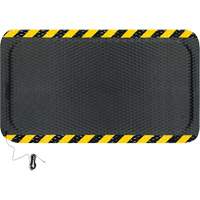 Tapis conductible Hog Heaven, 3' la x 5' lo, 5/8" &eacute;paisseur, Noir/Jaune, Nitrile Les Fournitures Industrielles Méga