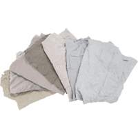 Chiffons fabriqu&eacute;s &agrave; partir de mat&eacute;riaux recycl&eacute;s, Coton, Blanc, 10 lb Les Fournitures Industrielles Méga
