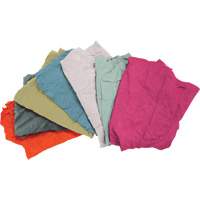 Chiffons fabriqu&eacute;s &agrave; partir de mat&eacute;riaux recycl&eacute;s, Tissu &eacute;ponge, M&eacute;lange de couleurs, 25 lb Les Fournitures Industrielles Méga