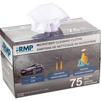 Chiffons lavables pour le nettoyage, Microfibre, Blanc Les Fournitures Industrielles Méga
