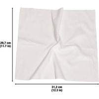 Chiffons lavables pour le nettoyage, Microfibre, Blanc Les Fournitures Industrielles Méga