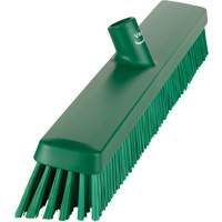 Heavy-Duty Push Broom, Fine/Stiff Bristles, 24", Green Les Fournitures Industrielles Méga